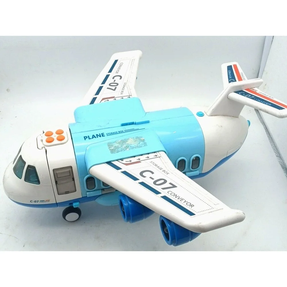 TEMI C-07 RANSPORT PLANE Toy Lights Sounds Works Large Airplane Early‎ Education